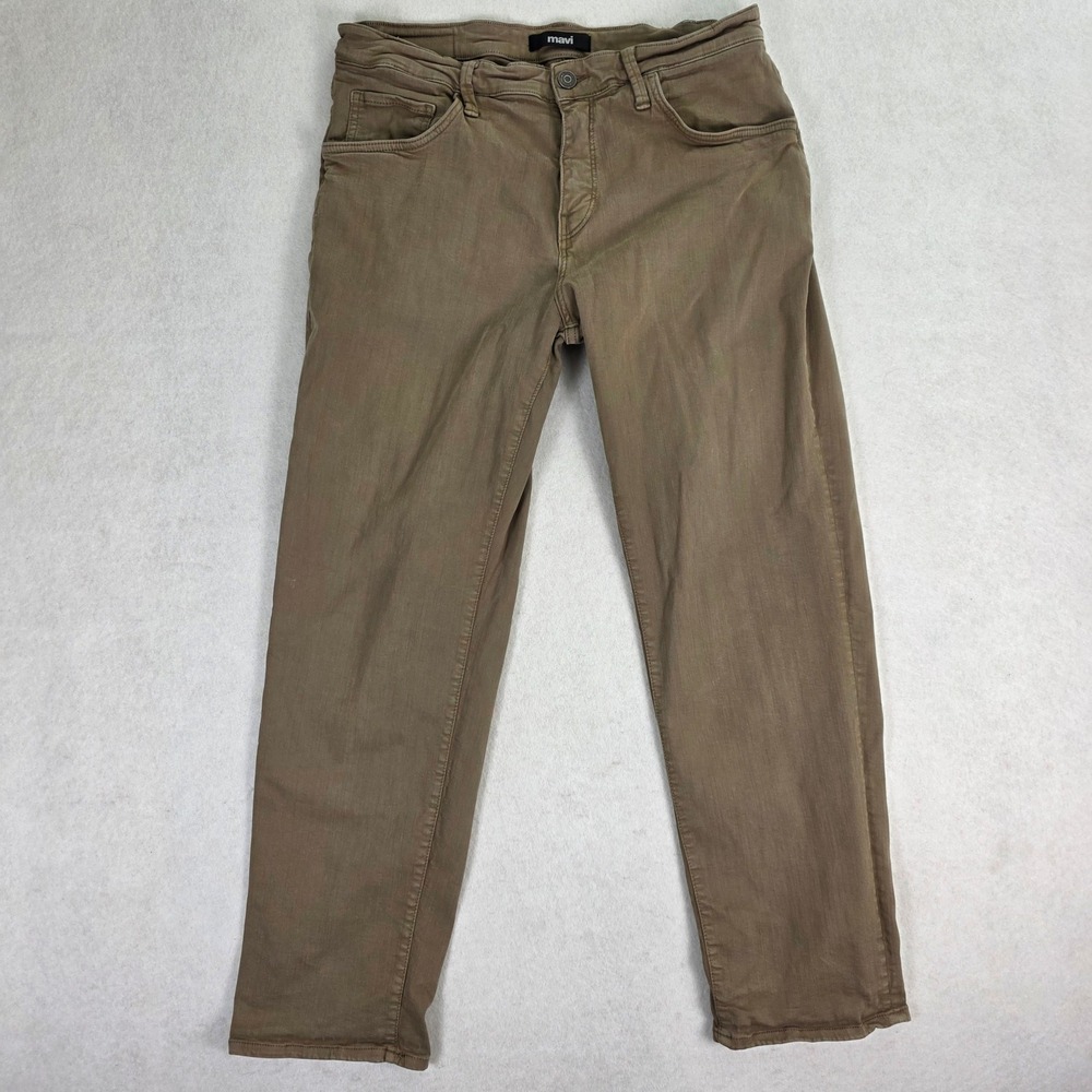 Mavi Mens Brown Stretch‎ Cotton 5-Pocket Pants Casual Trousers